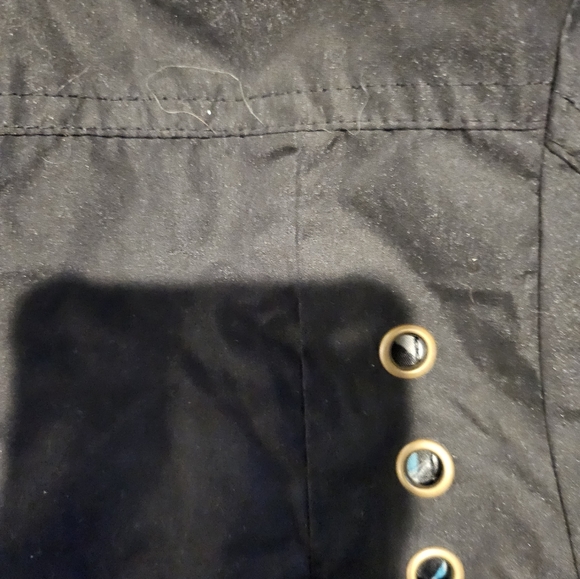 Y2K Apple Bottoms Outerwear Black Fitted Puffer Jacket Nelly Gold Hardwear M - Picture 10 of 11